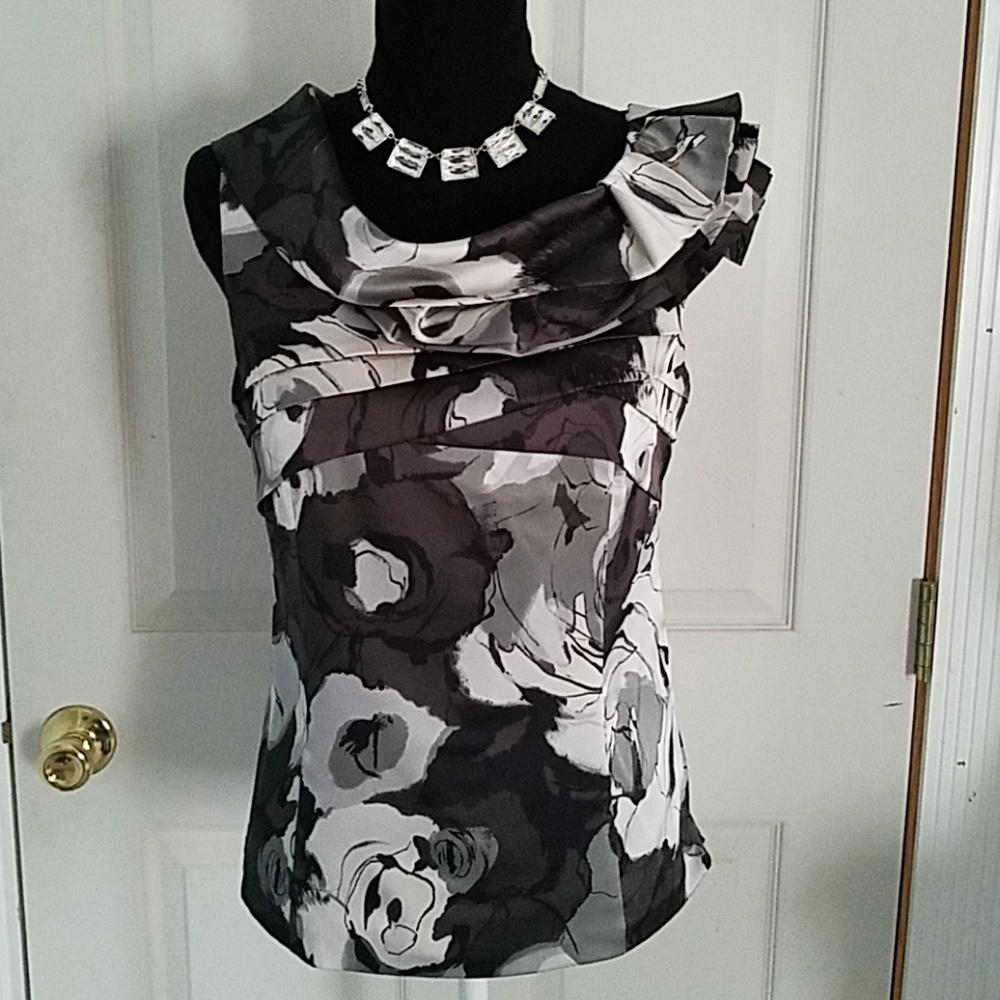 New York & Company Satin print top